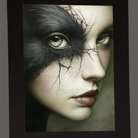 Ravens Eye 1  9x12 frame size matted print Direct From Artist - Picture 3 of 3